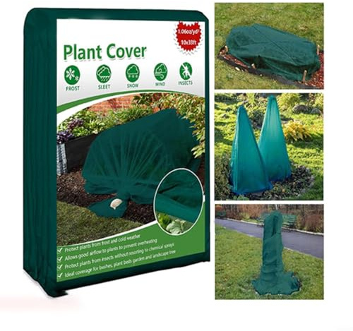 Couverture de protection hivernale pour plantes - Respirante - Résistante au gel - En polypropylène - Pour fleurs, légumes, arbres, rétention d'humidité