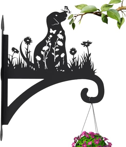 Colgador de plantas para interiores – Gancho decorativo montado en la pared de 14.37 x 11.34 pulgadas para comederos de perros, comederos de colibríes, campanillas de viento, suculentas, linternas con