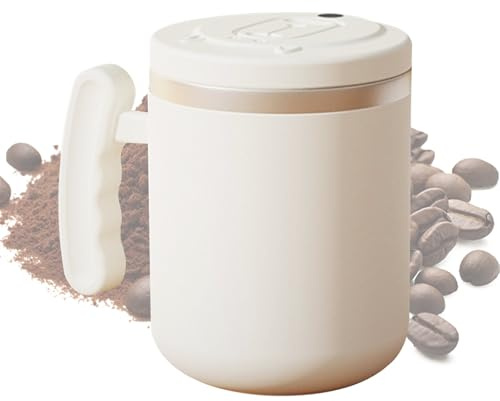 Liakyunf Taza de Autoagitación | 400 ml Taza De Acero Inoxidable | Vaso De Agitación Impermeable | Para Mañana Hogar Descanso Diario Trabajo Viaje Relajación Lugar De Trabajo Desplazamiento Cocina