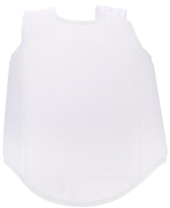 HEALSOPTHY Gilet de Protection Créatif en Polyester Blanc pour Garçon et Filles Double Face Design Épaissi Anti-Chute, pour Kickboxing et Sports de Combat