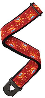Planet vågor vävd gitarrrem Retro Sun