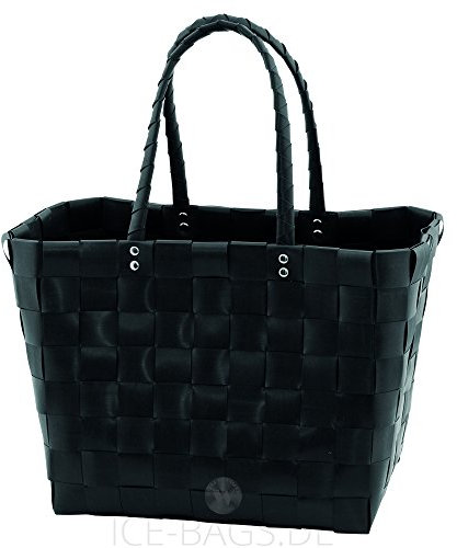 Witzgall Shopper Vintage Style 5010 55 TINE schwarz, 37cm x 24cm x 28cm, Einkaufstasche, Einkaufsshopper