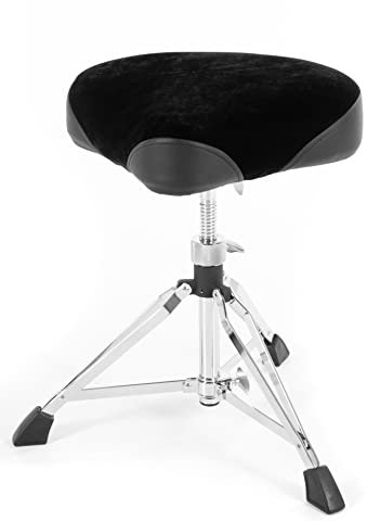 GEWA pure Schlagzeughocker Sattelsitz DT-550, höhenverstellbar, doppelstrebig, 43 cm/69 cm