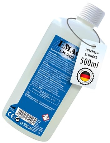 EMAG Intensiv Reiniger EM-202 I Spezieller Ultraschallreiniger für Instrumente aus Stahl, Glas, Gummi uvm. I Entfernt Kalk, Rost, Silikate uvm I 500ml