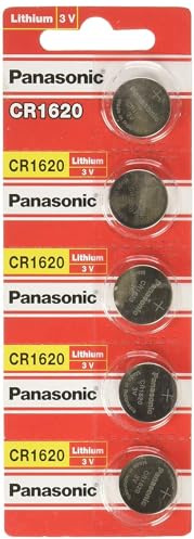 Panasonic Lithium Battery CR1620 Pack of 5 Batteries