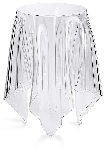 Essey Beistelltisch Illusion, handgearbeiteter Sofatisch, Design Beistelltisch, Acryl, Höhe 44 cm, Ø 31 cm, transparent