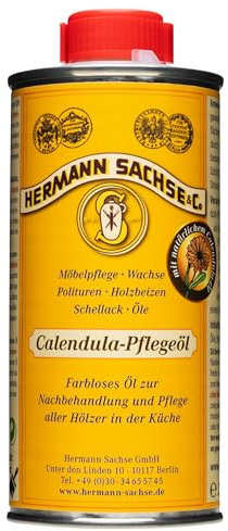Schneidebrettöl Calendula – Lebensmittelechtes Holzöl für Schneidebretter, Frühstücksbretter 250ml Made in Germany
