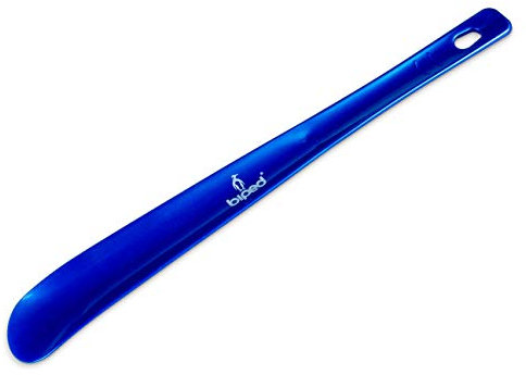 Calzador plastico 35 cm con agujero para colgar z1555(azul metalizado)