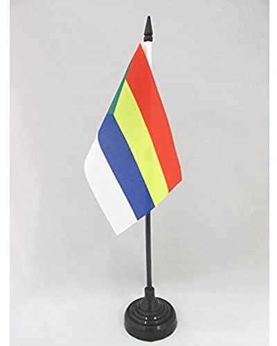 AZ FLAG Drapeau de Table Druzes 15x10 cm Polyester 100D Socle Plastique | Usage intérieur Drapeau de bureau de la religion druze finition cousue et bords renforcés