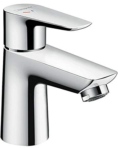 hansgrohe Wasserhahn Talis E CoolStart (Armatur mit Auslauf Höhe 80mm und Zugstangen-Ablaufgarnitur) Chrom