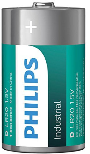 Philips Industrial Alkaline Batteries (Box of 10) - Type D
