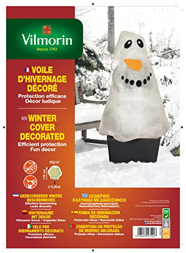 VOILE HIVERNAGE 110X90 CM DECORE BONHOMME DE NEIGE VILMORIN