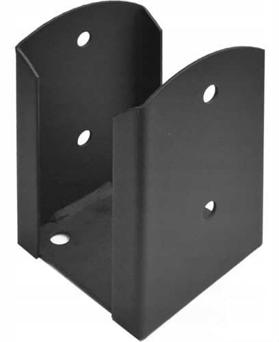 Mark Aufschraubhülse Anthrazit Pfostenträger Pfostenschuh Bodenplatte Hülse für Pfosten verzink (PSPW100AN - 101x150x2,5 mm)