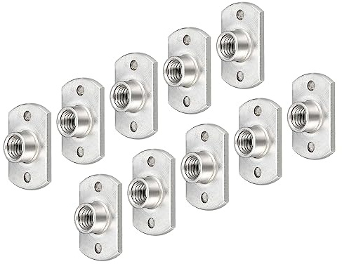 QUARKZMAN 25PC M6 Schweißnüsse Karbonstahl Silberton für Möbel Maschinen | Schweißnaht Mitte Loch Tab Schweißnaht Muttern 2 Projektion