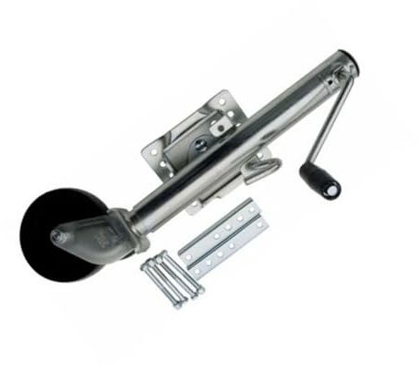 QICBYING Trailer Jack Wheel - Boat Trailer Jack with Wheel - Lift Swivel Trailer Jack, Swivel Trailer Jockey Wheel, 15cm Trailer Wheels, 540 Kg Vertical Load, 25cm Telescopic, Camper Accessories