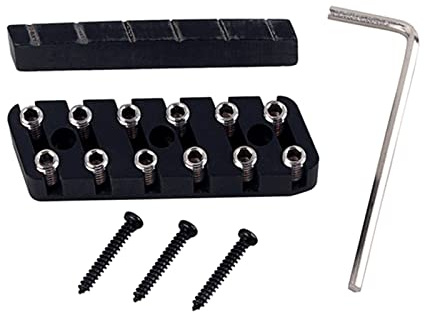 Headless Konzertgitarre Verriegelung 6/7/8 Saiten Messing Tragbares Abnehmbares Musikinstrument Stimmteil Komponente Gitarrenteile und Zubehör Brücke für E-Gitarre