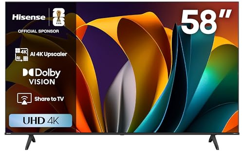 Hisense 58A6N, 147,3 cm (58 Zoll), 3840 x 2160 Pixel, LED, Smart-TV, WLAN, Schwarz