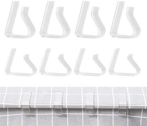 Generico Clip para manteles, clip para porta manteles - Abrazaderas para manteles de 8 piezas para mesas de exterior, abrazaderas para manteles invisibles y antideslizantes para mesas de exterior