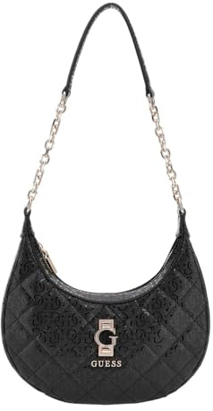 GUESS Damen Bessey Hobo Umhängetasche, Schwarz