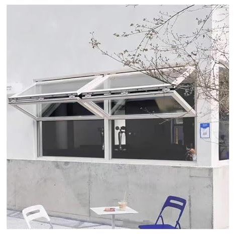 Aluminum Frame Concession Window, Outdoor Kitchen Sliding Windows with Tempered Glass, Concession Stand Folding Serving Window Door for Indoor Cake Shop, Shed Bar(60x80 cm)