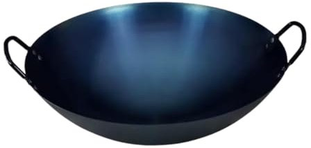 FytStycale Ferro, Rotondo, Pratico, Multiuso, Tradizionale, Padella in Ferro per friggere, cuocere a, stufare, Wok, 50 Cm