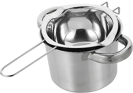 Cabilock Stainless Steel Chocolate Melting Pot and Butter Heating Pot 600ml Double Boiler Set 16cm Kitchen Essentials for Cooking and Baking