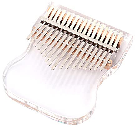 Kalimba Acryl-Fingerklavier, transparent, 17 Tasten, Daumenklavier mit Buchstaben und Noten, Musikinstrument, Geschenke für Mädchen