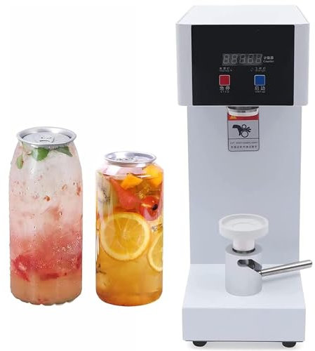 FLNOZAMZ Commercial Can Sealing Machine, 180W Automatic Cup Sealer Machine Tin Can Sealer Machine Electric Can Sealing Machine with Smart Counter