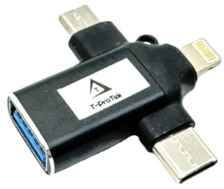 Adaptador OTG 3 en 1 tipo C Lightning Micro USB para Samsung iPhone MacBook iPad