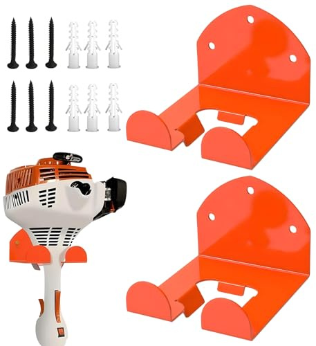 Smavles Garage Organizer Trimmer Rack, 2 Pack Garage Storage Organizer,Heavy Duty Weeder Eater Hanger Trimmer Hanger,for Grass Trimmer,Hedge Trimmer,Garden Tools
