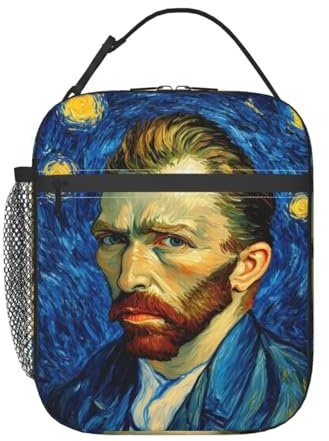 TFDGDGH Vincent Classic Oil Painting Thermal Insulated Lunch Bag for Travel Portable Bento Box Cooler Thermal Lunch Boxes
