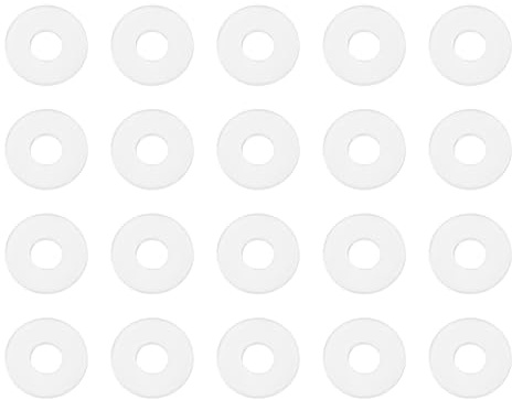 PATIKIL 20 Piezas Arandela Plana De Silicona M8 Arandelas Planas Blanco | Orings Junta De Sellado Espaciador, 8mm DI 22mm De 2mm Grueso, Para Grifo Tubería Manguera Puerta De Ducha Manijas