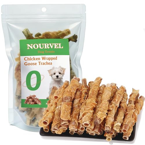 Friandises Chien Naturelles - Trachée d'oie au Poulet 10 cm (25-30 pièces) - Protéinées, Faible Teneur en Matières Grasses - Parfaites pour Le Dressage et la Récompense des Petits et Moyens Chiens