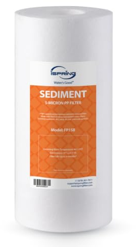 iSpring FP15B Cartucho de Repuesto para Filtro de Sedimentos de PP Premium de Alta Capacidad para Toda la Casa, 4.5 x 10 Pulgadas, 1 Unidad (Paquete de 1), Color Blanco | Cartucho de polipropileno de alta calidad para sistemas de toda la casa de la serie WGB21B. Blanco. Paquete individual.