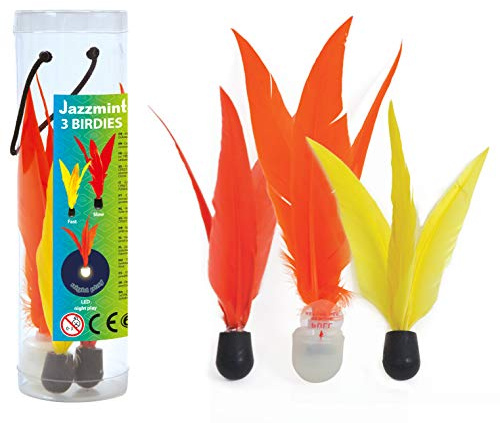 Schildkröt Jazzminton Birdies, Confezione da 3 Pezzi di Ricambio, Include Birdie con LED per il Gioco Notturno, Ottimo Volo, Buon Salto, 970156