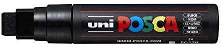 Uni Posca 17mm Chisel Tip PC-17K - Color: Black