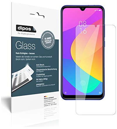 dipos I 2X Protector de Pantalla Compatible con Xiaomi Mi A3 Vidrio Flexible Cristal Proteccion 9H (1x Delantera + 1x Trasera)