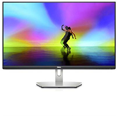 Dell S2721H 27 Inch Full HD 1080p, AMD FreeSync IPS Ultra-Thin Bezel Monitor, Built-in Speakers, Silver, Black