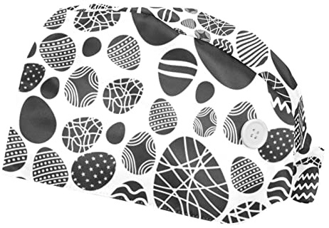 Motif d'oeufs de Pâques Chapeaux de Travail Couvre-Chef Unisexe Casquette pour Hommes Femmes 2 pièces