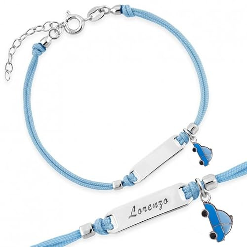 Sakrami Bracelet en argent sterling 925 collection enfants + boîte cadeau personnalisée - Bracelet pour naissance, communion ou baptême