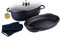 Laguiole - Set de 3 piéces braisière noir 38 cm anti-adhésif Bleu Diamond induction