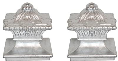 MFFIRE 2 X Chapeau Poteau, Embouts en Aluminium De Qualité Supérieure Chapeau Poteau Bois en Forme Pyramide Tête De Colonne De Rambarde,100x100mm