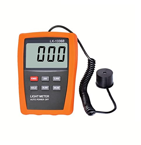 ERUKEI Mesureurs de lumière Compteur de lumière numérique, 10-200000 CD/m2 Lux testeur détecteur de luminosité for la Conservation des données de l'écran LED TV