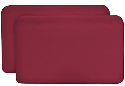 Kissenbezug 25x40 Himbeer-rot Doppelpack, Perfekt für VOLAR Reise-Kissen, Baumwolle (Double Jersey), Bügelfrei & trocknergeeignet, Kissenhüllen 2er Set mit Reißverschluss, Oeko-Tex Zertifiziert