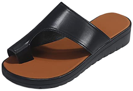 Bunion Splints Sandaler, Big Toe Ben Corrector Sandaler, Big Toes Hallux Valgus Correction Sandaler Kvinnor, för smärtlindring Hallux Valgus Bunion Symtom (Color : Black, Size : 39 EU)