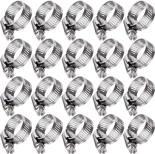20 fascette stringitubo regolabili in acciaio inox 304, 6 – 12 mm, larghezza 8 mm, resistenti alla ruggine, per sicurezza famiglia, tubo dell'acqua, tubo del carburante, tubazione automobilistica