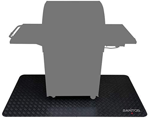 CHEFGASTRO BBQ Grillmatte Bodenschutz 120 x 100 cm Unterlage rutschfest schmutzabweisend abwaschbar