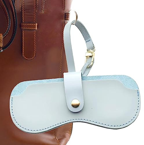 Glasögonväska - Glasögonfodral Hållare - Glasögonhållare i PU-läder Bärbar Slim Solglasögon Fodral Mode Solglasögonfodral med armband Utomhus Bärarrangör Resa Bekvä t Aznever