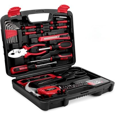 KingTool Home Repair Tool Kit - 149 Pieces Basic Home Repair Tool Set, General Mechanic Tool Set, General Household Tool Kit with Plastic Toolbox, Perfect for Homeowner, Office & College Repairs