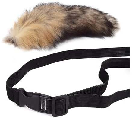 Therian Tail Kunstfell Fuchsschwanz Anhänger Faux Fur Fox Keychain Fuchs Schwanze Furry (3)